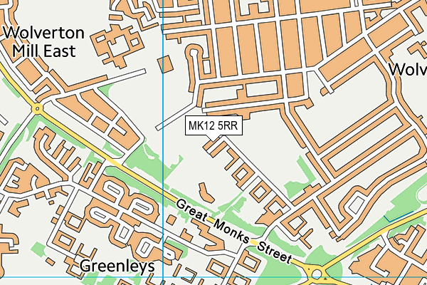 MK12 5RR map - OS VectorMap District (Ordnance Survey)