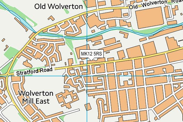 MK12 5RS map - OS VectorMap District (Ordnance Survey)