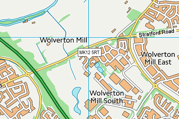 MK12 5RT map - OS VectorMap District (Ordnance Survey)