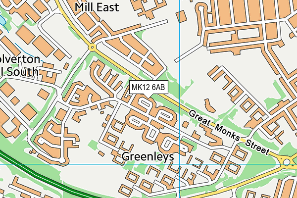 MK12 6AB map - OS VectorMap District (Ordnance Survey)