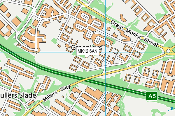 MK12 6AN map - OS VectorMap District (Ordnance Survey)