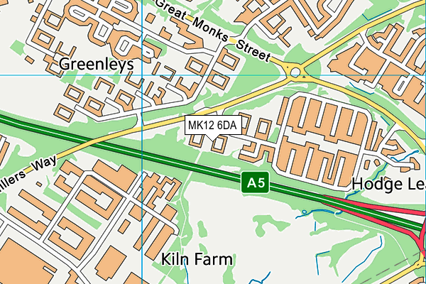 MK12 6DA map - OS VectorMap District (Ordnance Survey)