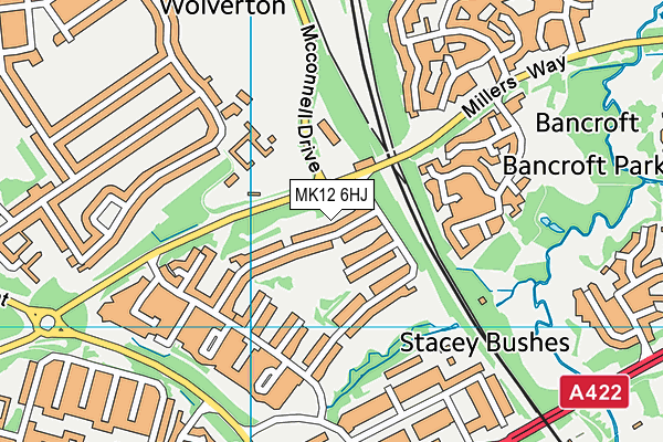 MK12 6HJ map - OS VectorMap District (Ordnance Survey)