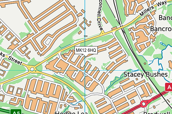 MK12 6HQ map - OS VectorMap District (Ordnance Survey)