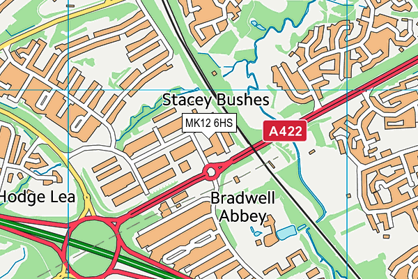 MK12 6HS map - OS VectorMap District (Ordnance Survey)