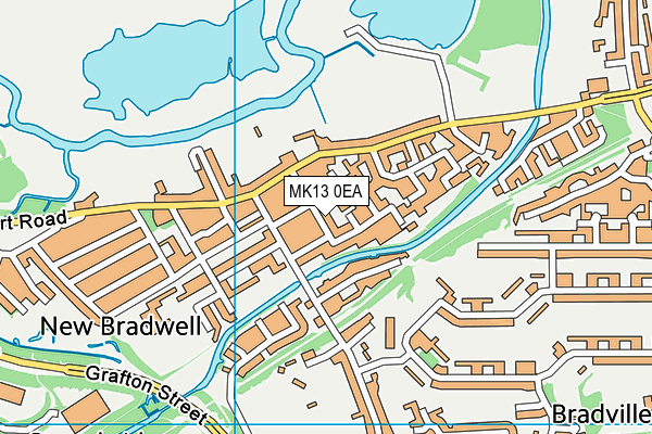 MK13 0EA map - OS VectorMap District (Ordnance Survey)