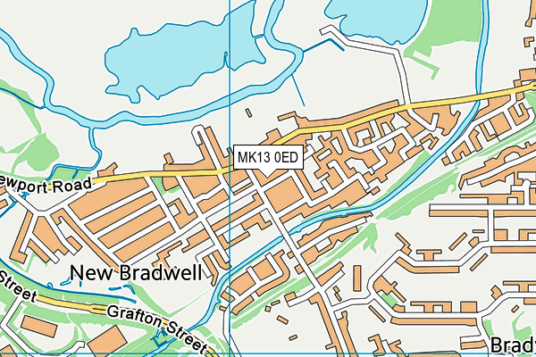 MK13 0ED map - OS VectorMap District (Ordnance Survey)