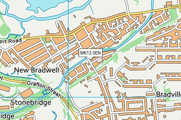 MK13 0EN map - OS VectorMap District (Ordnance Survey)