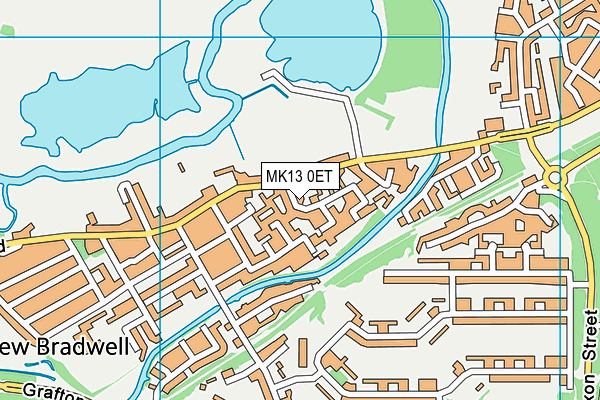 MK13 0ET map - OS VectorMap District (Ordnance Survey)