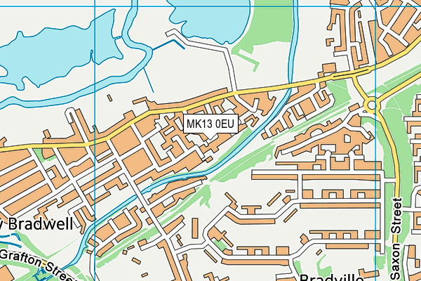 MK13 0EU map - OS VectorMap District (Ordnance Survey)