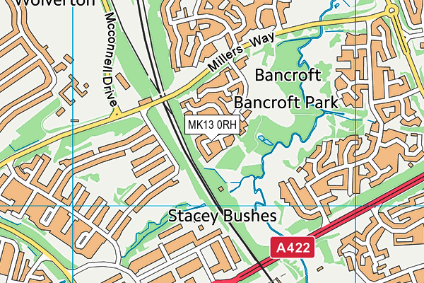 MK13 0RH map - OS VectorMap District (Ordnance Survey)