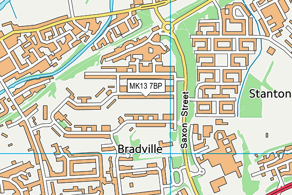 MK13 7BP map - OS VectorMap District (Ordnance Survey)