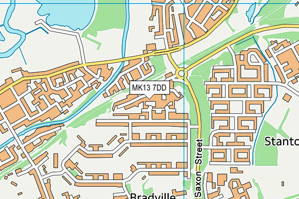 MK13 7DD map - OS VectorMap District (Ordnance Survey)