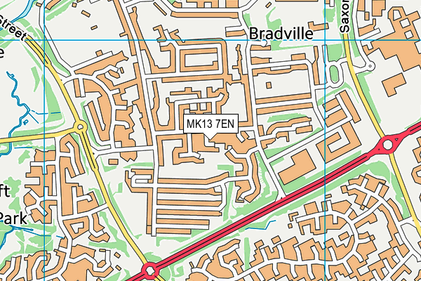 MK13 7EN map - OS VectorMap District (Ordnance Survey)