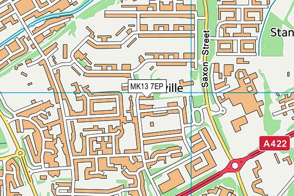 MK13 7EP map - OS VectorMap District (Ordnance Survey)