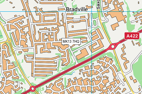 MK13 7HQ map - OS VectorMap District (Ordnance Survey)