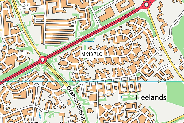 MK13 7LQ map - OS VectorMap District (Ordnance Survey)