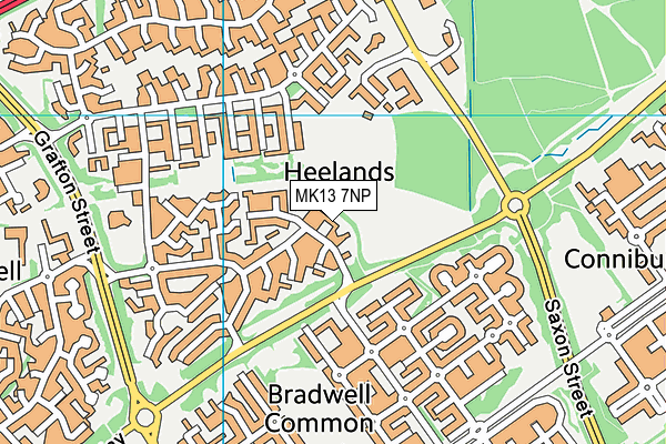 MK13 7NP map - OS VectorMap District (Ordnance Survey)