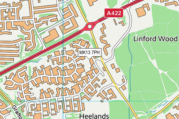 MK13 7PH map - OS VectorMap District (Ordnance Survey)