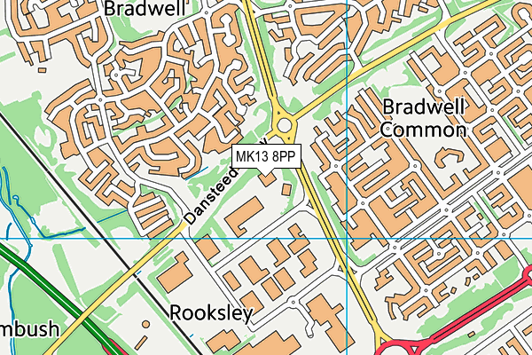 MK13 8PP map - OS VectorMap District (Ordnance Survey)