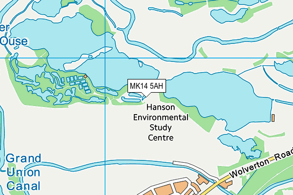 MK14 5AH map - OS VectorMap District (Ordnance Survey)