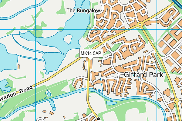 MK14 5AP map - OS VectorMap District (Ordnance Survey)