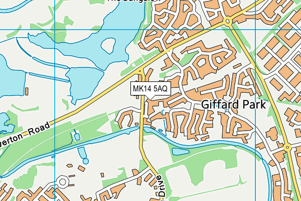 MK14 5AQ map - OS VectorMap District (Ordnance Survey)