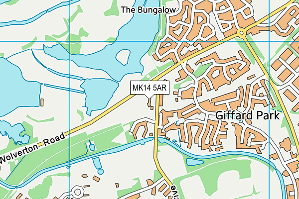 MK14 5AR map - OS VectorMap District (Ordnance Survey)