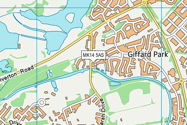 MK14 5AS map - OS VectorMap District (Ordnance Survey)
