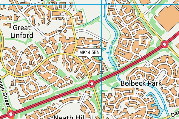 MK14 5EN map - OS VectorMap District (Ordnance Survey)
