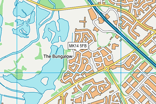 MK14 5FB map - OS VectorMap District (Ordnance Survey)
