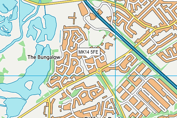 MK14 5FE map - OS VectorMap District (Ordnance Survey)