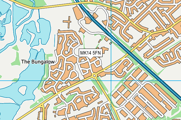 MK14 5FN map - OS VectorMap District (Ordnance Survey)