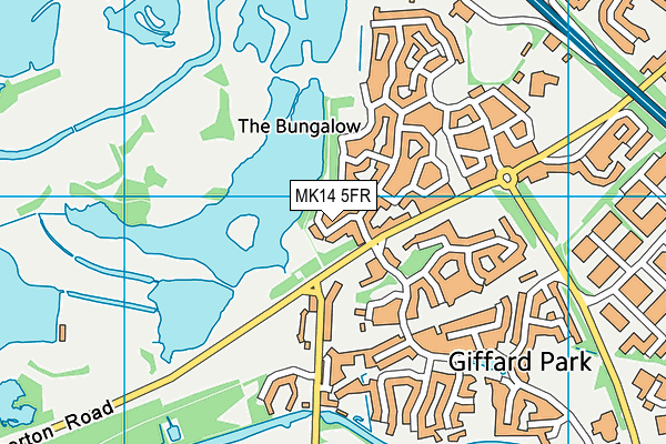 MK14 5FR map - OS VectorMap District (Ordnance Survey)