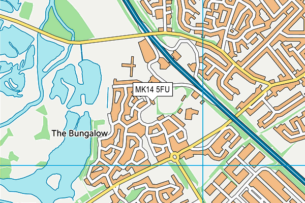 MK14 5FU map - OS VectorMap District (Ordnance Survey)