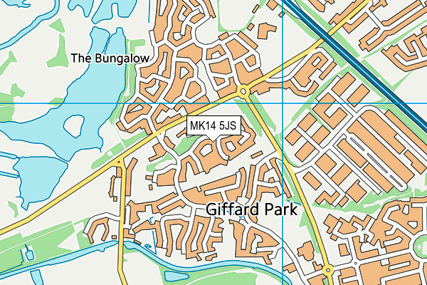 MK14 5JS map - OS VectorMap District (Ordnance Survey)