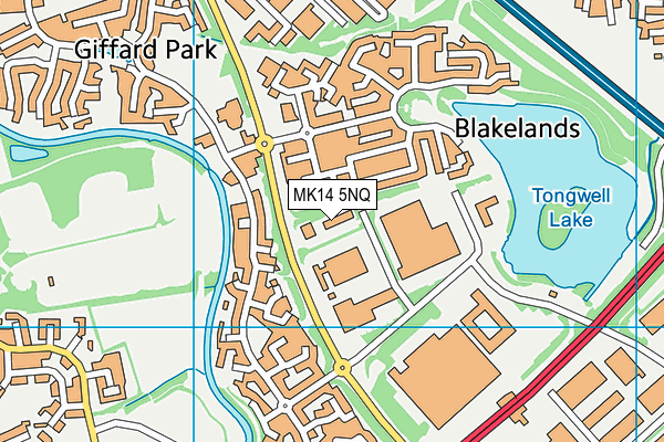 MK14 5NQ map - OS VectorMap District (Ordnance Survey)