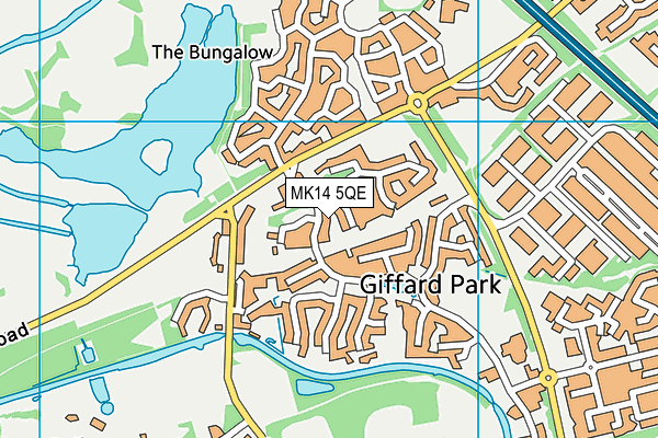 MK14 5QE map - OS VectorMap District (Ordnance Survey)