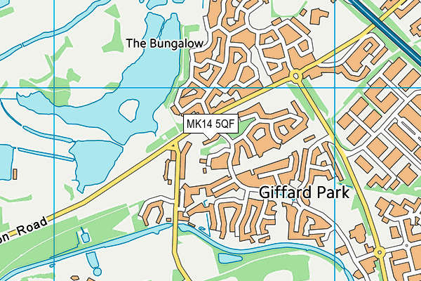 MK14 5QF map - OS VectorMap District (Ordnance Survey)