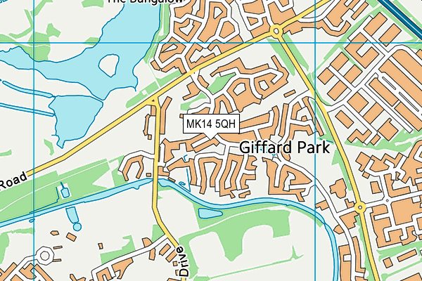 MK14 5QH map - OS VectorMap District (Ordnance Survey)