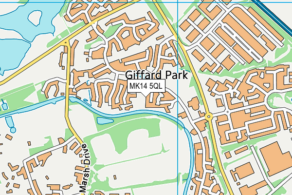 MK14 5QL map - OS VectorMap District (Ordnance Survey)