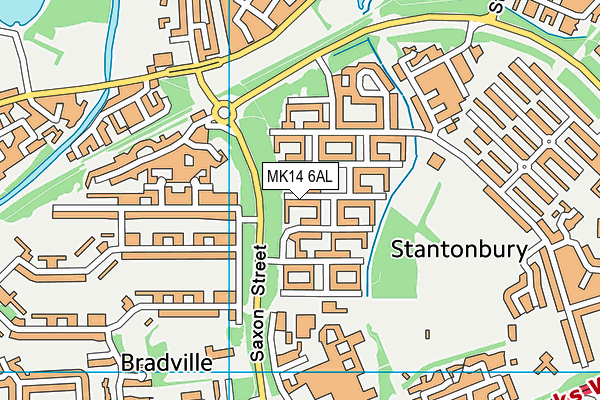 MK14 6AL map - OS VectorMap District (Ordnance Survey)