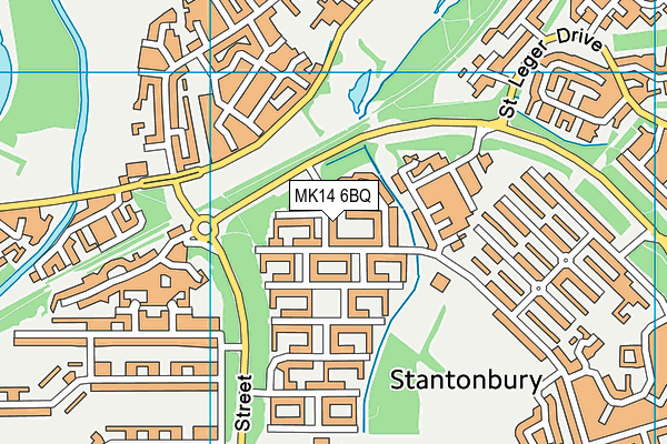 MK14 6BQ map - OS VectorMap District (Ordnance Survey)