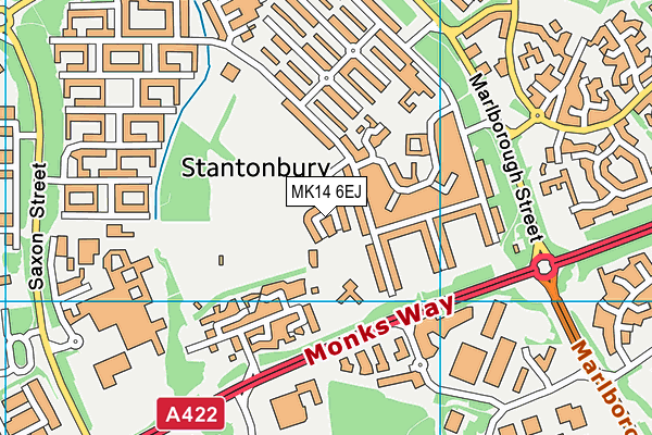 MK14 6EJ map - OS VectorMap District (Ordnance Survey)