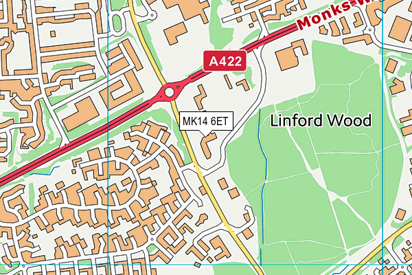 MK14 6ET map - OS VectorMap District (Ordnance Survey)