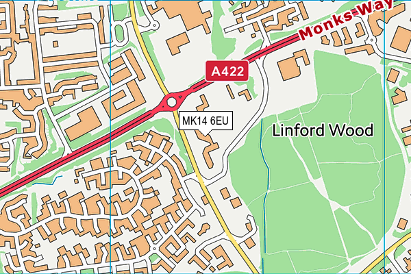 MK14 6EU map - OS VectorMap District (Ordnance Survey)