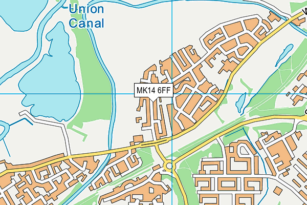 MK14 6FF map - OS VectorMap District (Ordnance Survey)