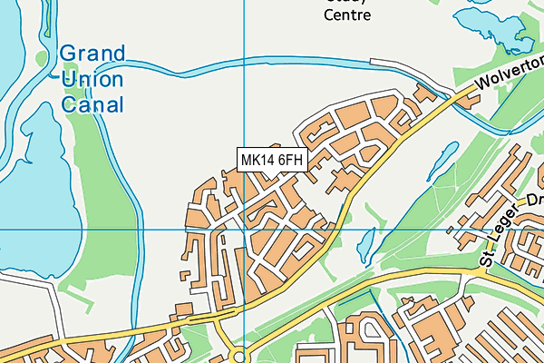 MK14 6FH map - OS VectorMap District (Ordnance Survey)