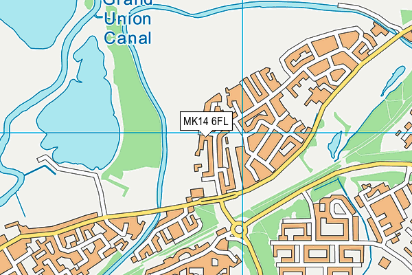 MK14 6FL map - OS VectorMap District (Ordnance Survey)