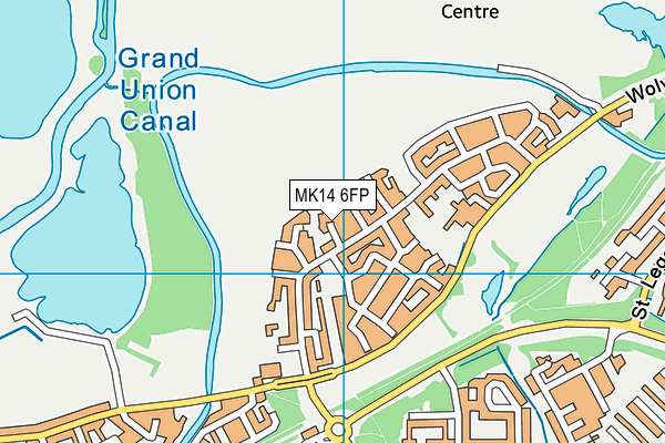 MK14 6FP map - OS VectorMap District (Ordnance Survey)